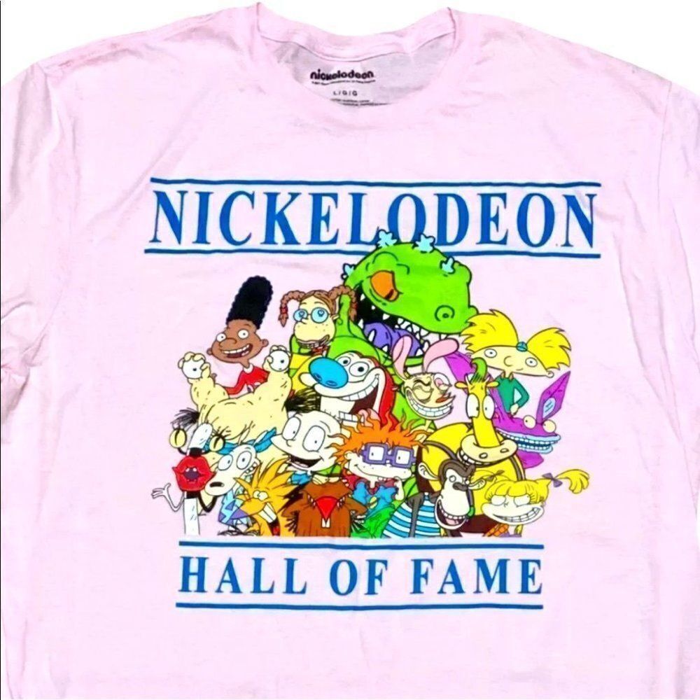Nickelodeon Hall of Fame Graphic T-Shirt Rugrats 90’s Nostalgic Hey Arnold‎
